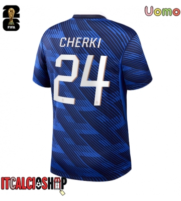 Francia Rayan Cherki #24 Prima Maglia Mondiali 2026 Manica Corta